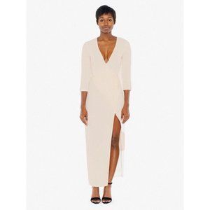 Final Price!! American Apparel Julliard Wrap Dress in Parchment